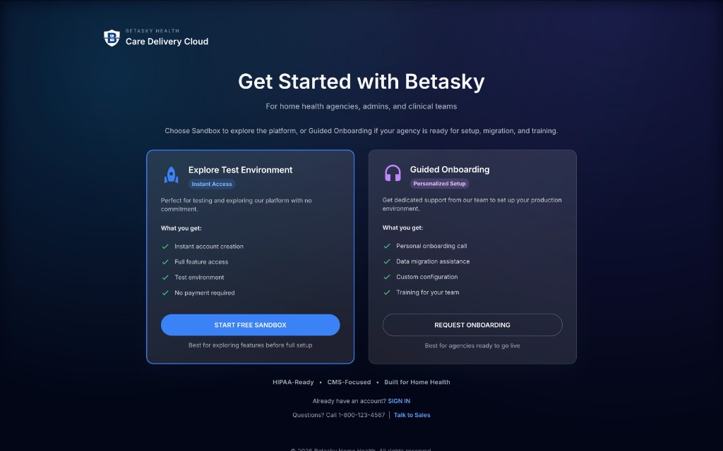 Get Started Page