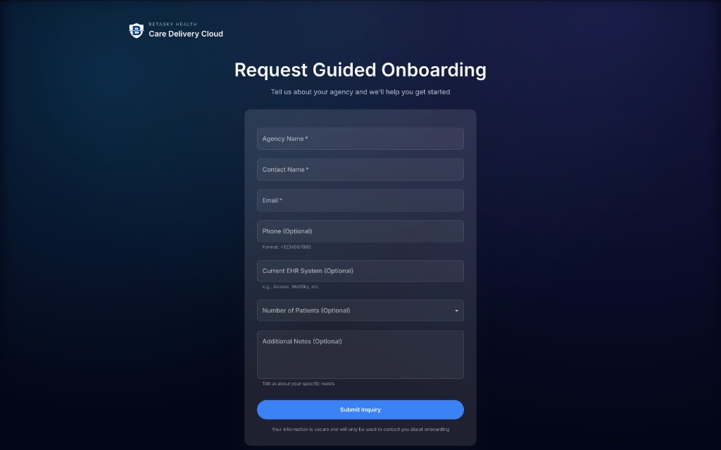 Guided Onboarding Request Form