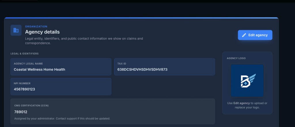 Agency Details Organization