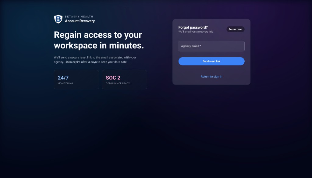 Forgot Password Page
