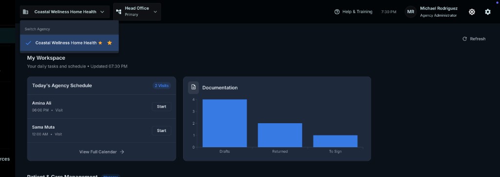 Agency Selector