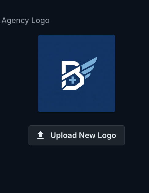 Agency Logo Upload Section
