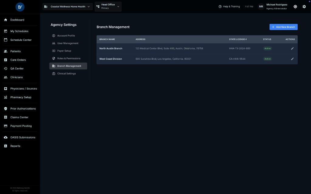 Add Branch Modal