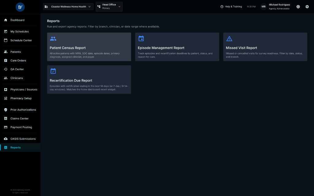 Reports Dashboard